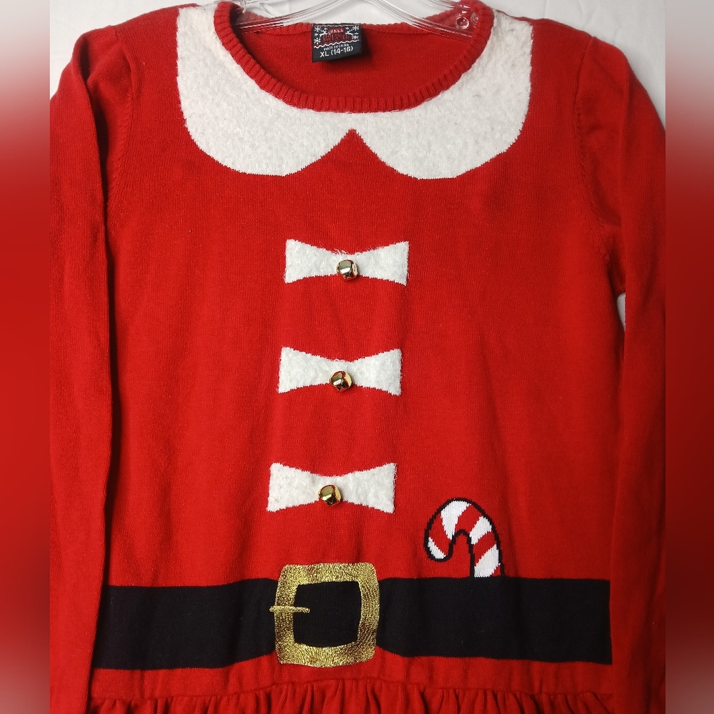 Festive Red Santa-Inspired Dress - Picture 2 of 6